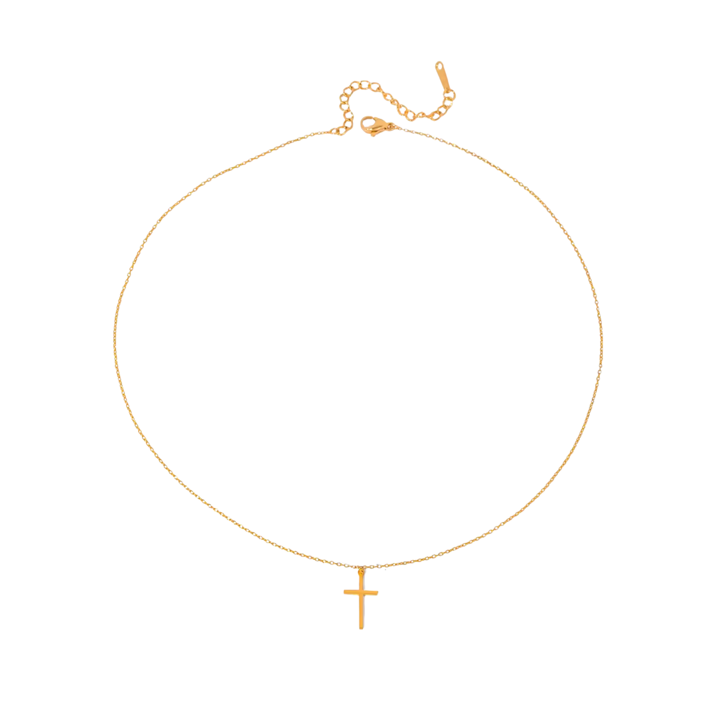 Delicate Cross Golden Necklace