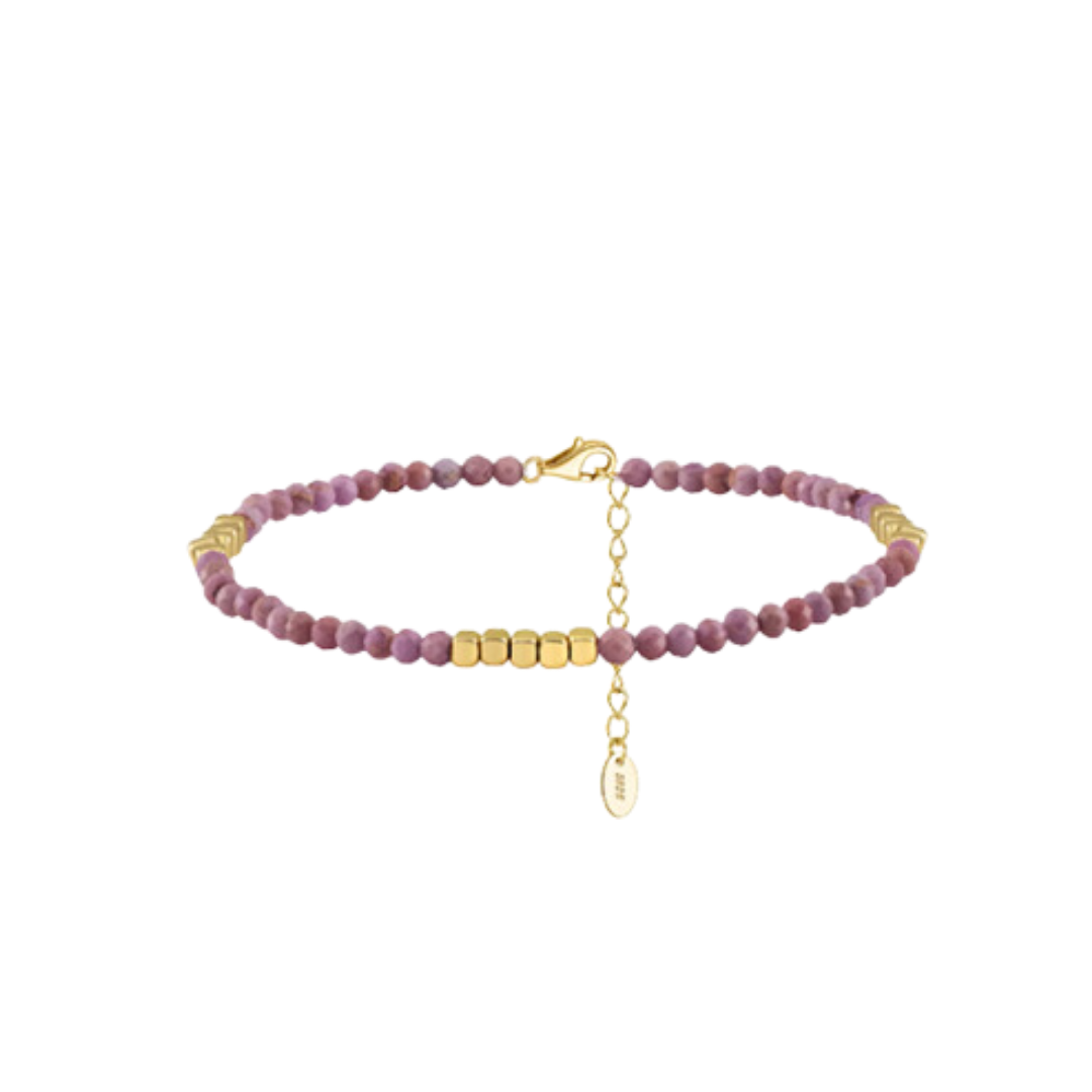 PURPLE BEADS ANKLET