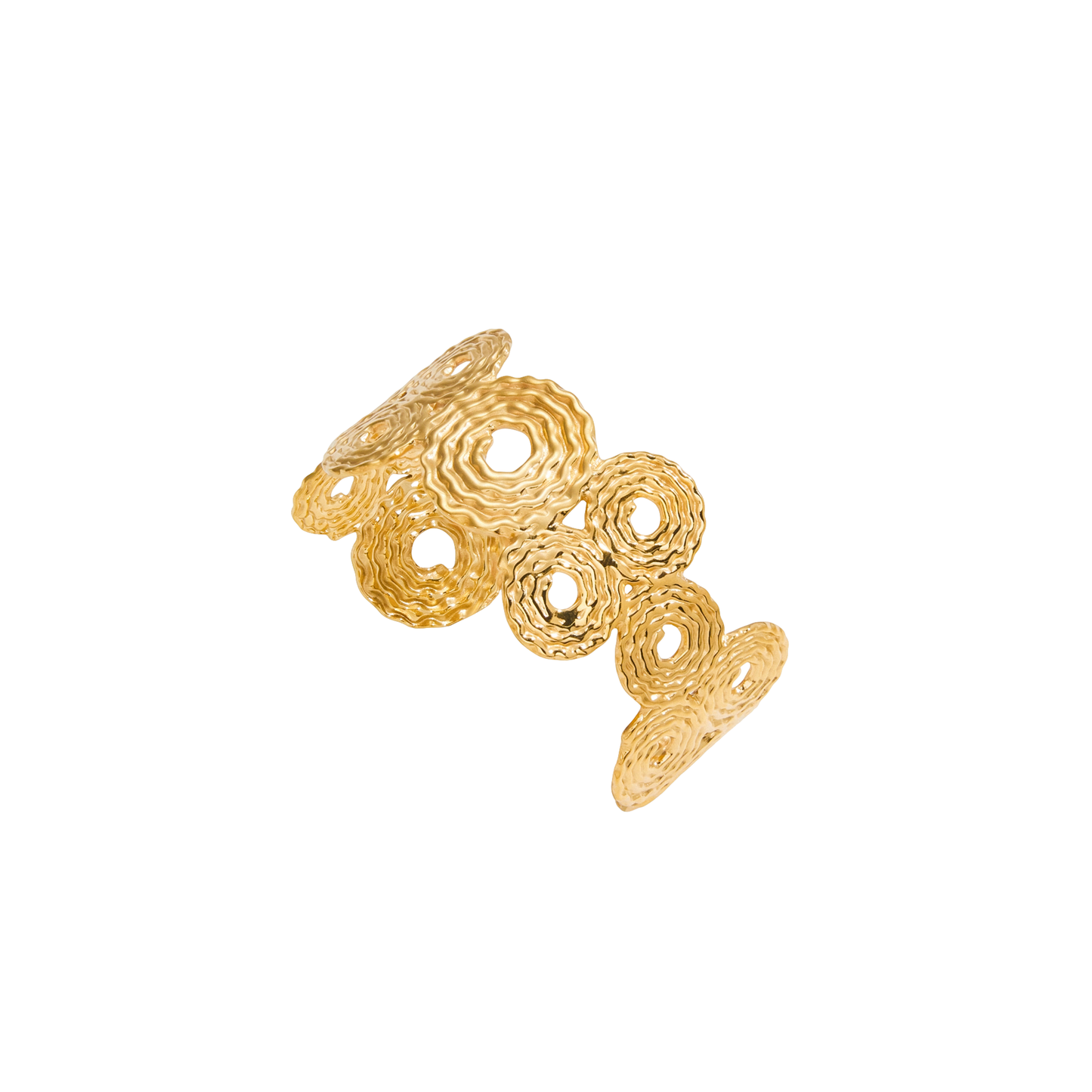 Gold Hoop Bracelet Cuff