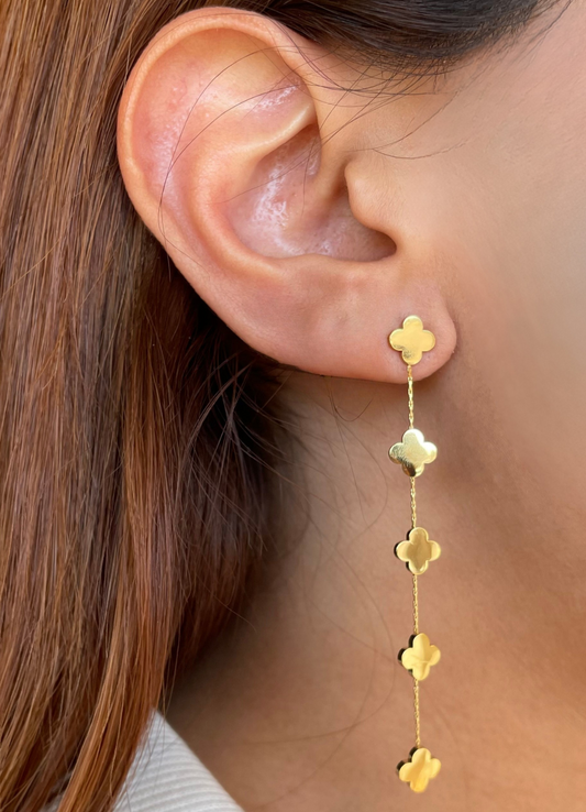 Long Flower Earrings