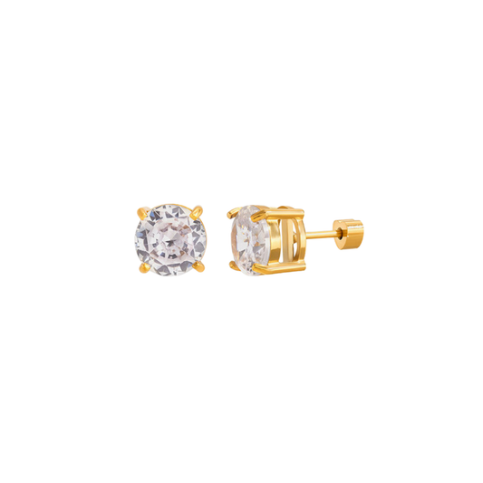 Circle Zir Golden Stud