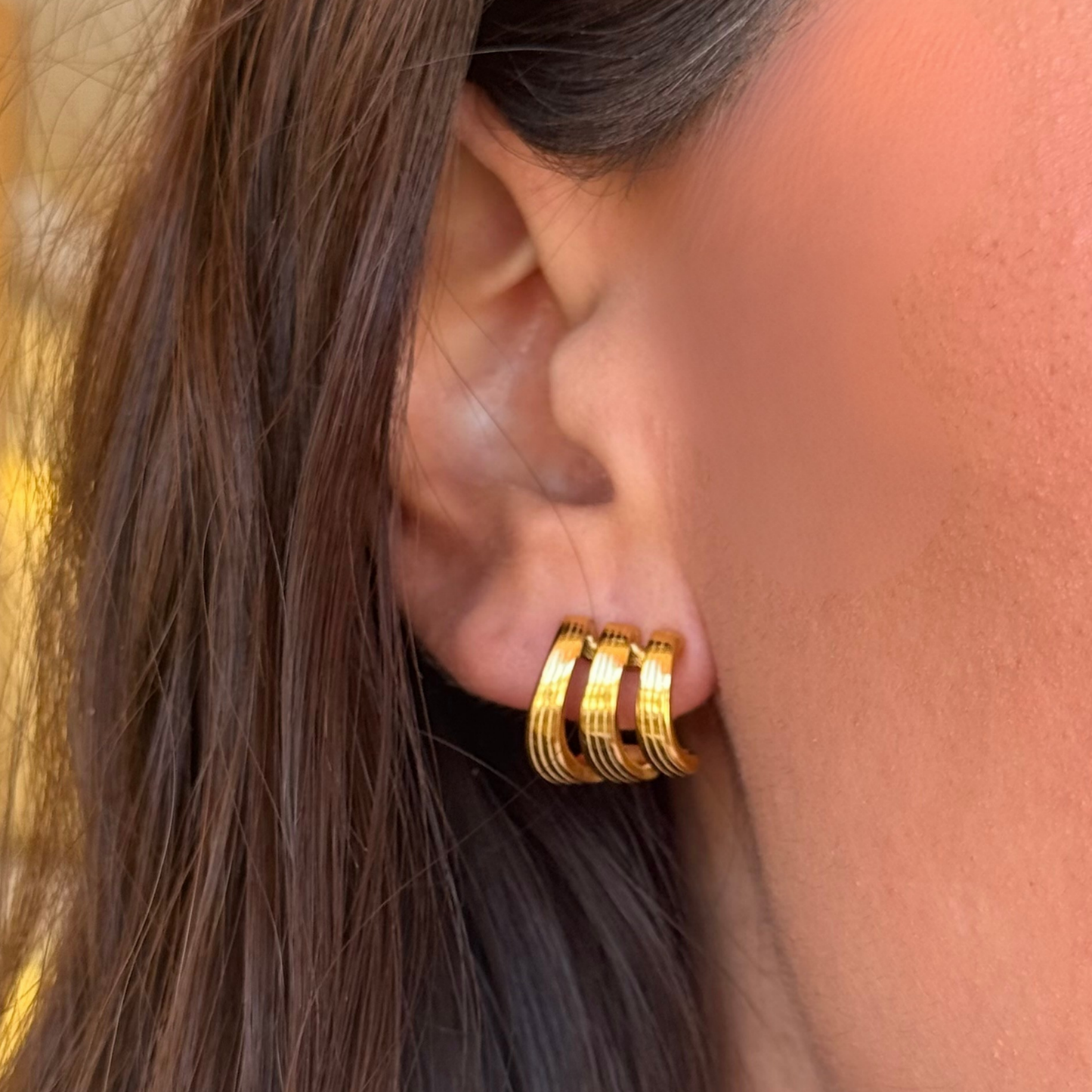 Triple Golden Studs