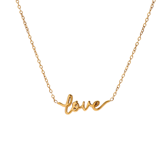 Golden Necklace Love