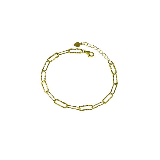 Gold Diamond Figaro Bracelet