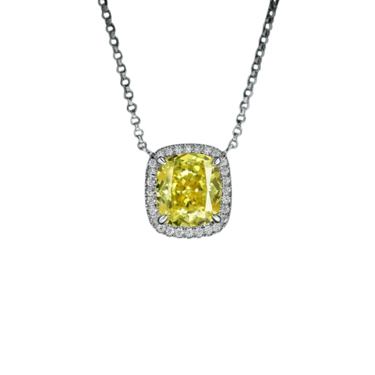 Amber Silver Necklace