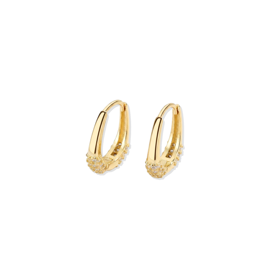 Golden Sparkling Hoops