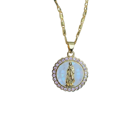 Spark Circle Virgin White Necklace