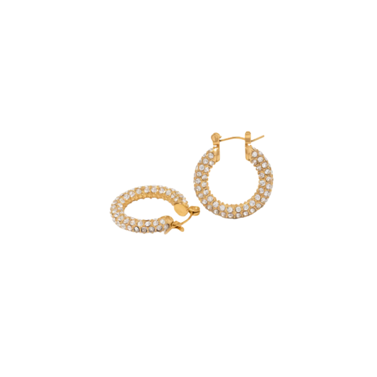 PEARLY GOLDEN HOOPS