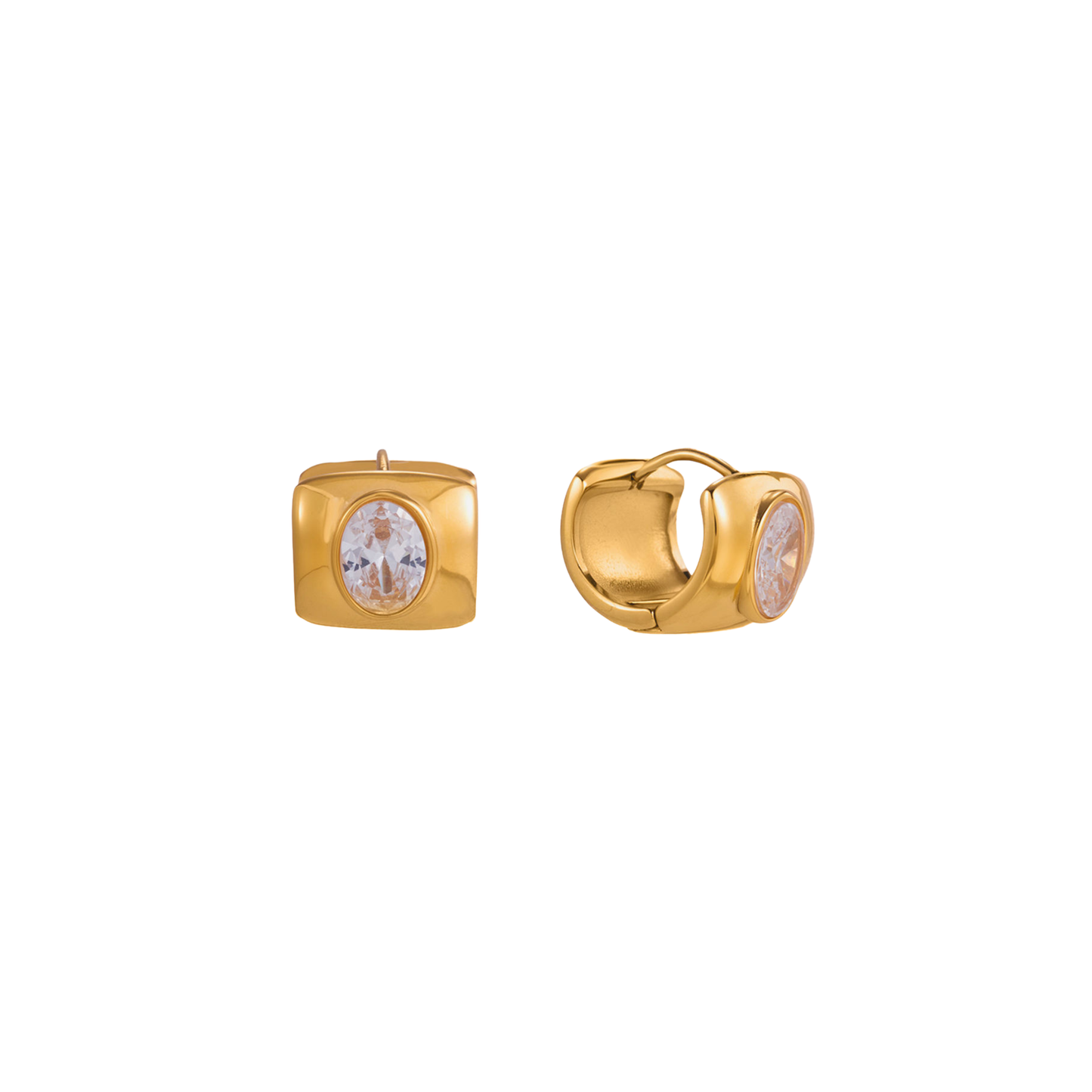 Mini Golden Hoops Oval Sarah