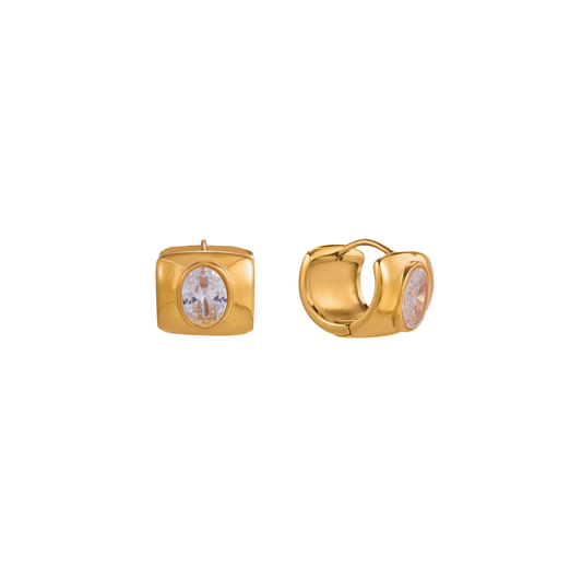 Mini Golden Hoops Oval Sarah