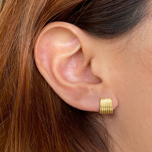 Striped Square Stud