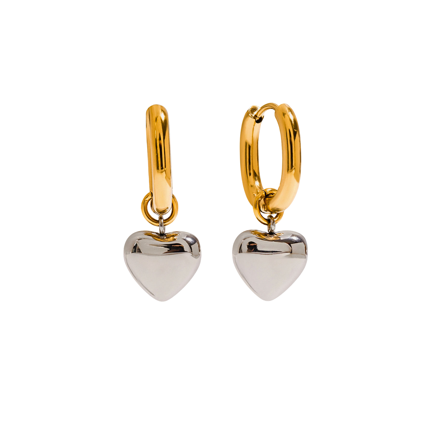 Dual Hoops Heart