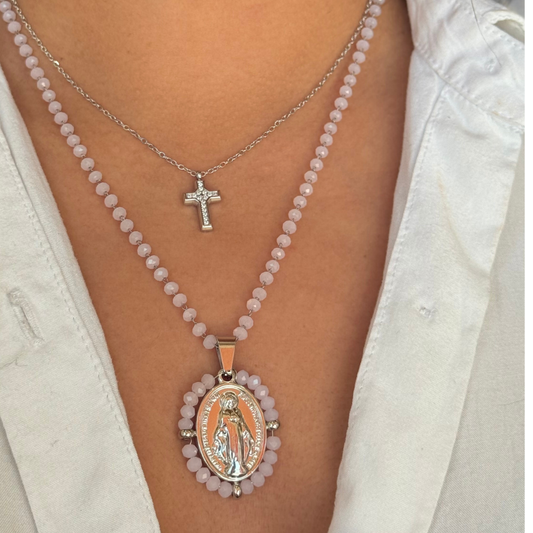 Delicte Silver Cross Necklace