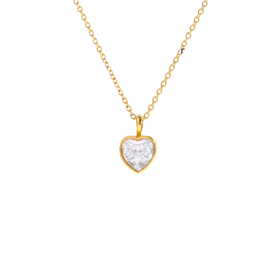 Simple Golden Necklace Heart