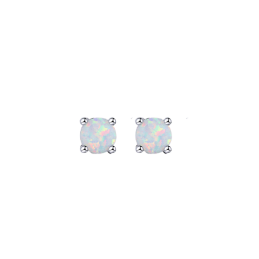 Silver Opal Radiance Earrings