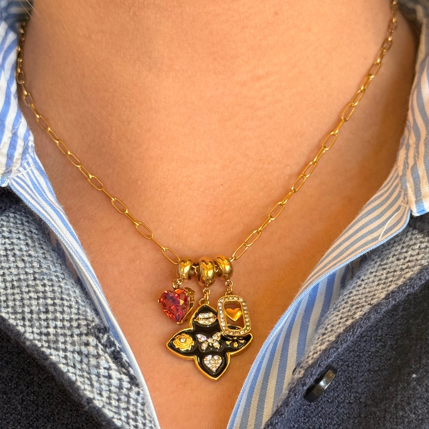 Golden Necklace Charms