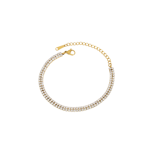 Dual Tennis Golden Bracelet