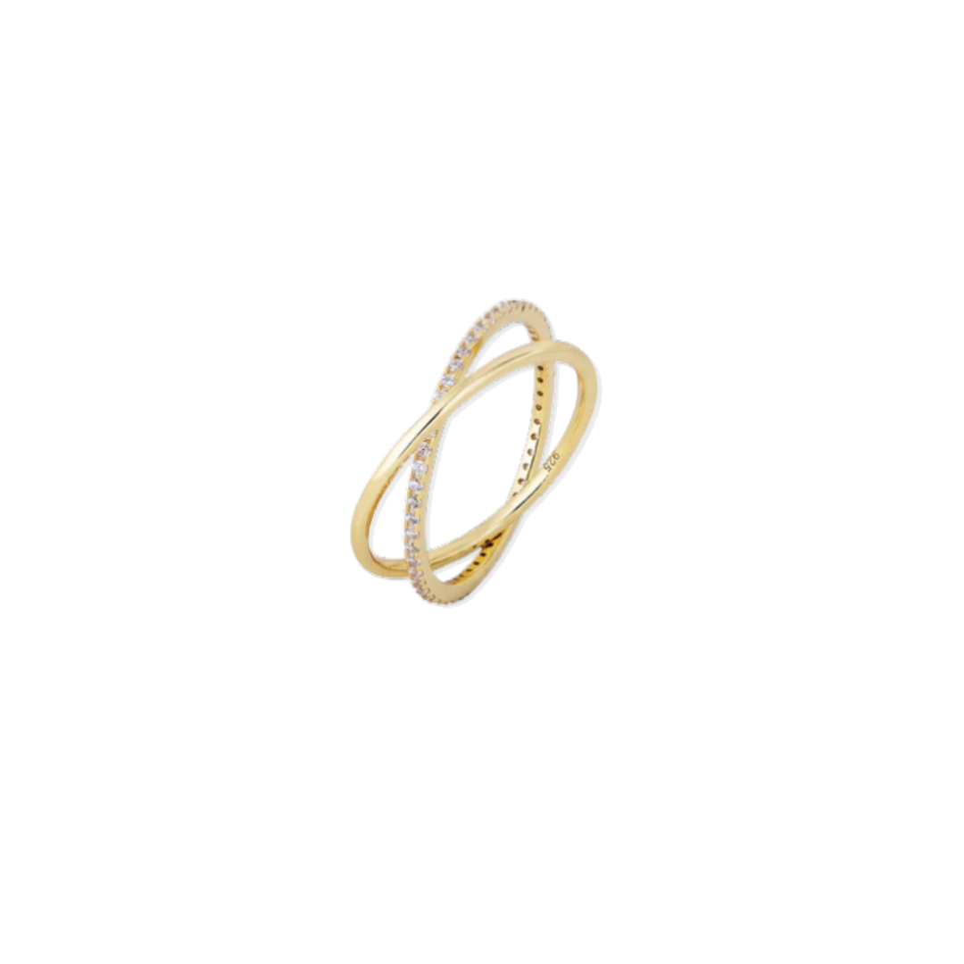 Double Loop Gold Ring