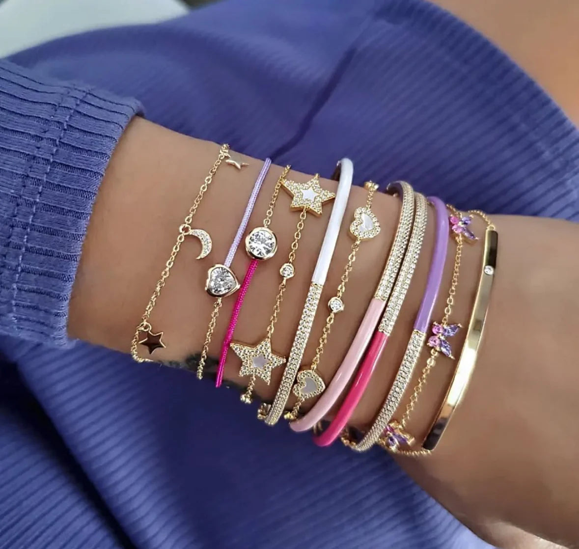 Heart Mother Pearl White Bracelt