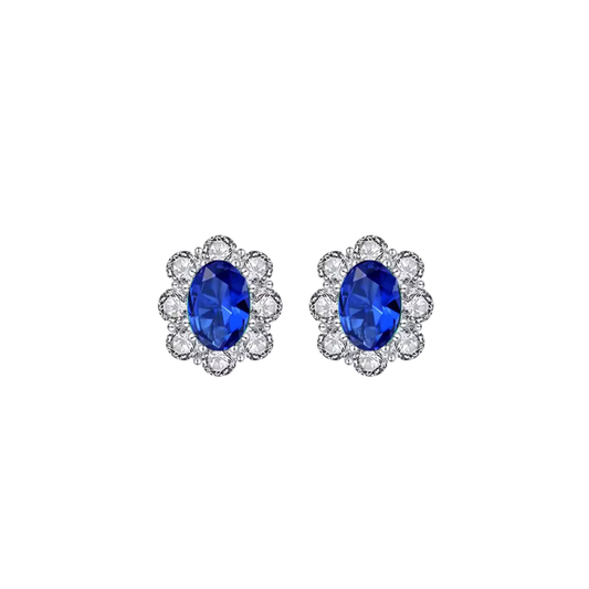 Silver Ocean Bloom Earring