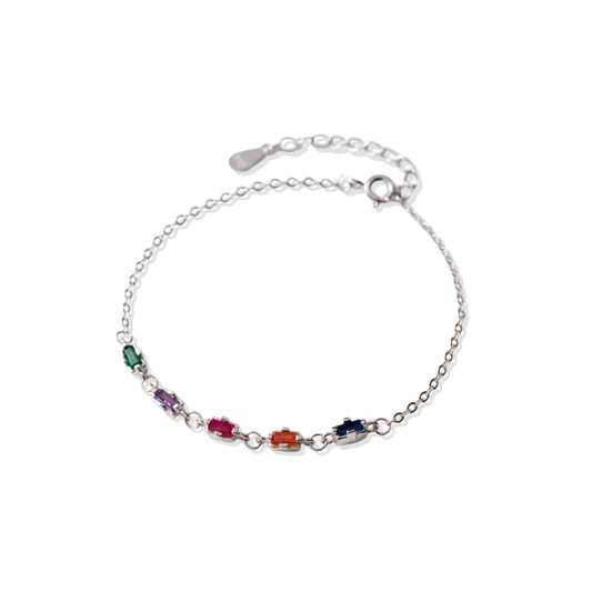 Silver Bracelet Rainbow Loop