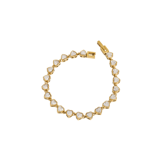A Lot Heart Golden Bracelet