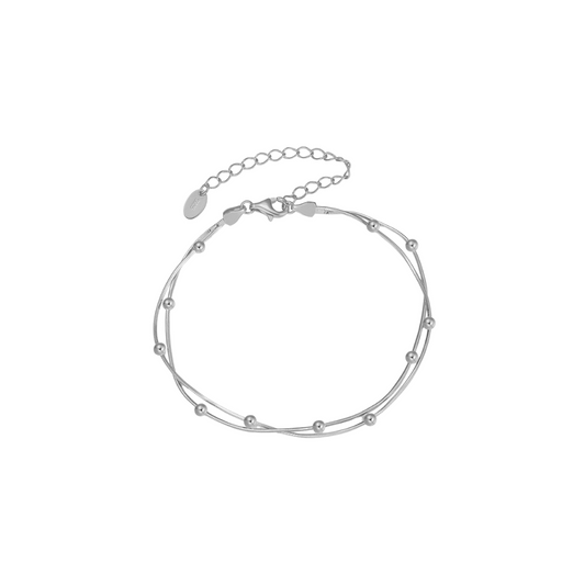 Silver Double-Bead Bracelet