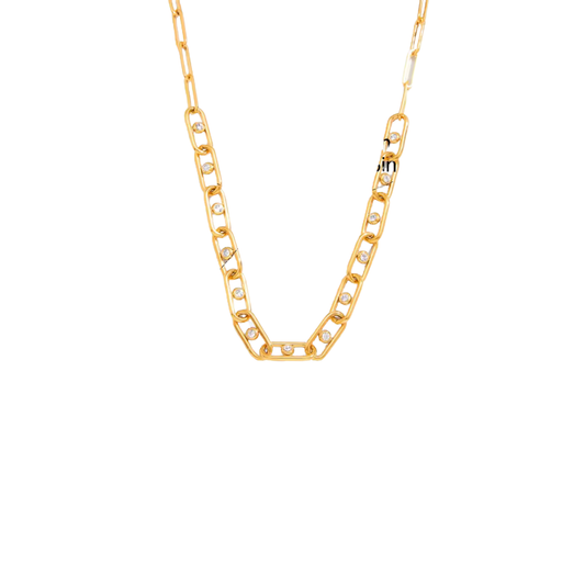 Golden Necklace Figaro Zir