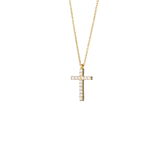 Golden Necklace Cross Stella