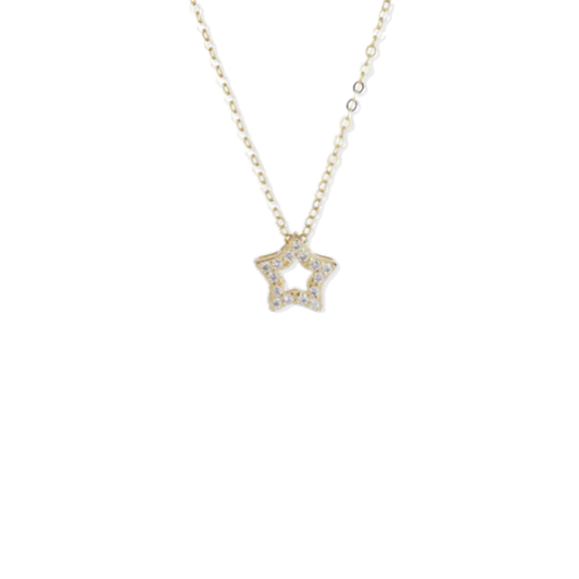 Contour Mini Star Golden Necklace