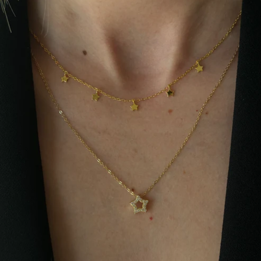 Contour Mini Star Golden Necklace