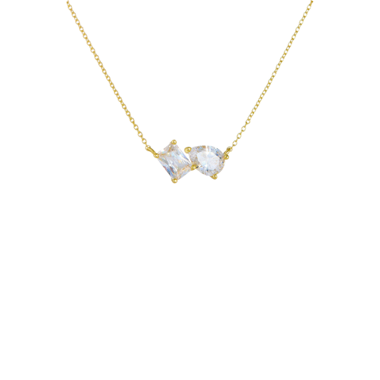 Golden Geometric Isabella Necklace