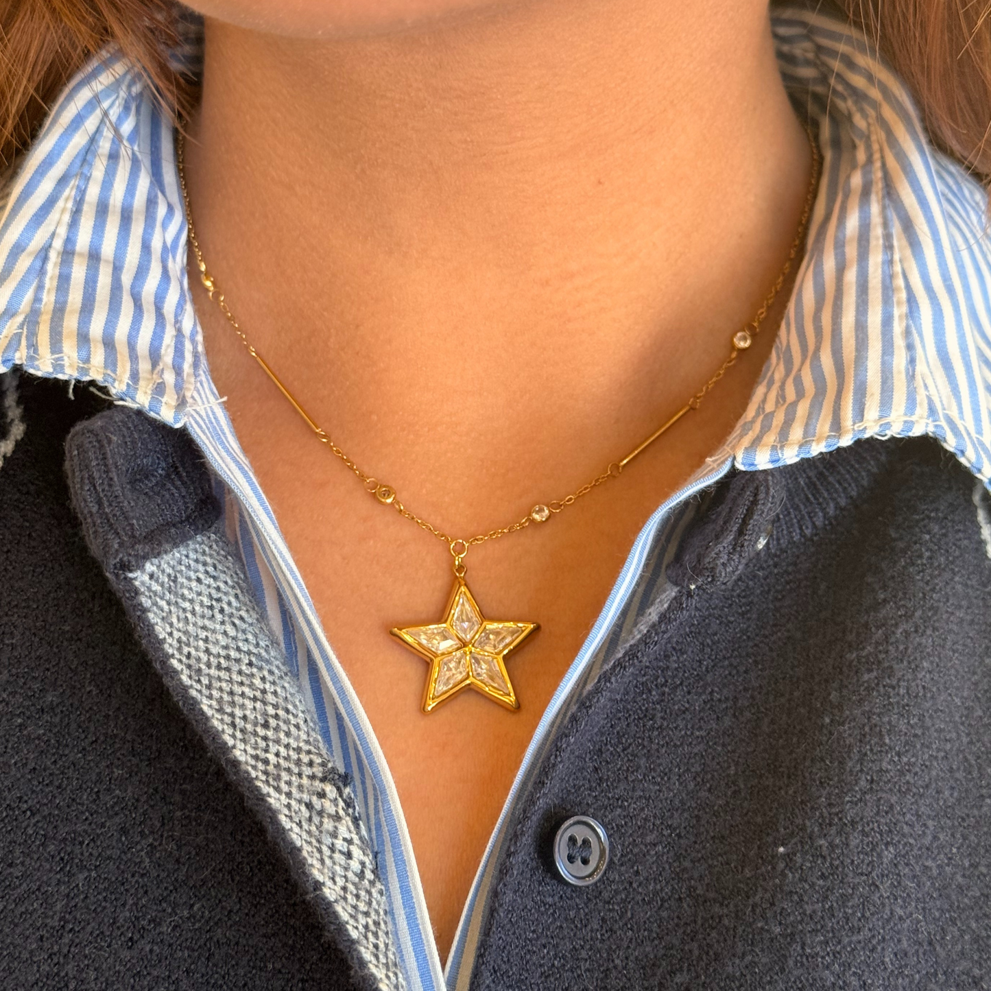 Golden Necklace Bethlehem Star