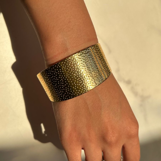 Chunky Rigid Gold Bracelet