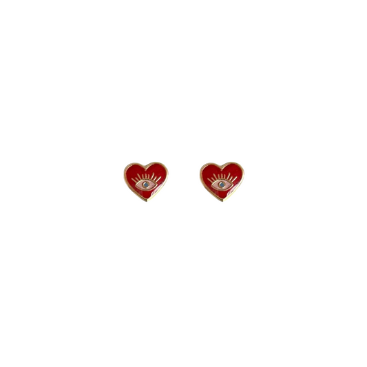 Corazon esmaltado ojo turco 10k