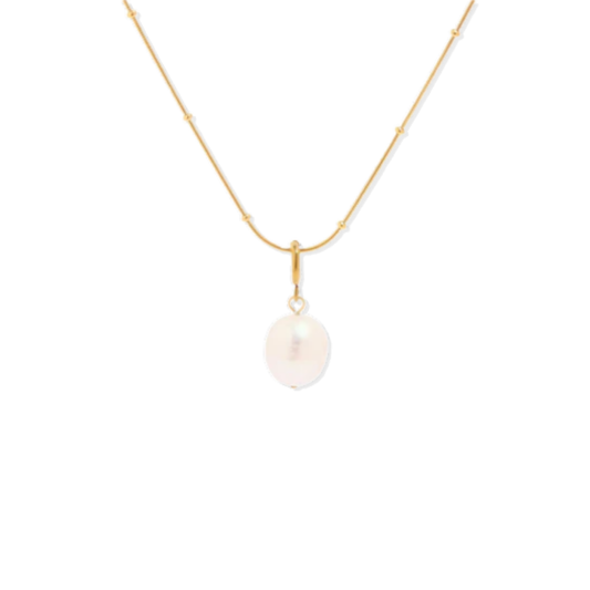 Single Pearl Round Beads Necklace