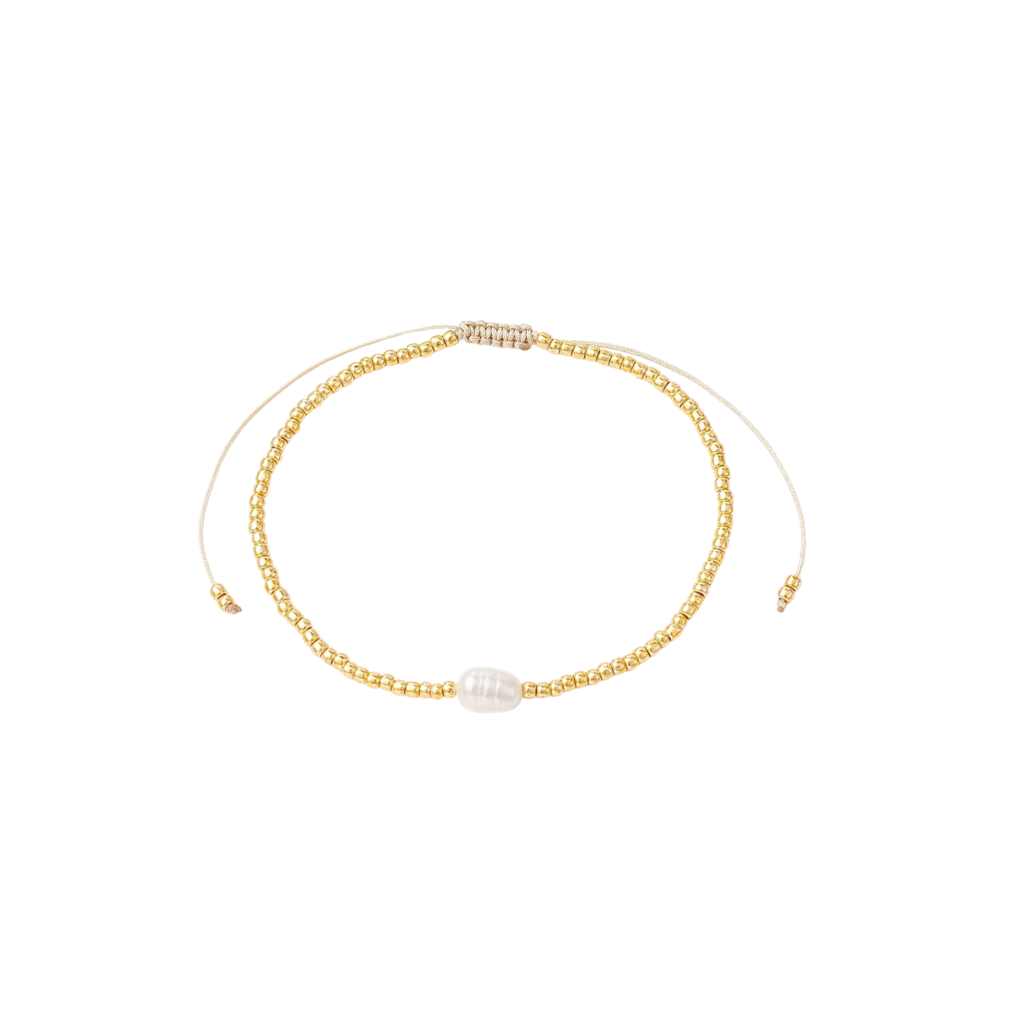 Golden Dots Pearl Bracelet