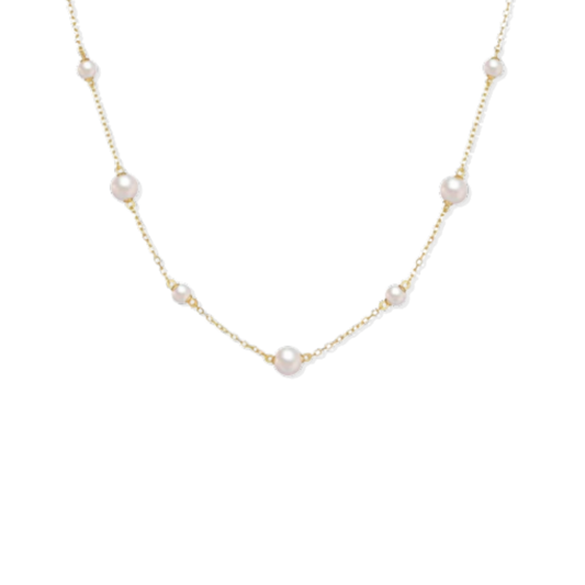 Delicate Pearl Golden Necklace