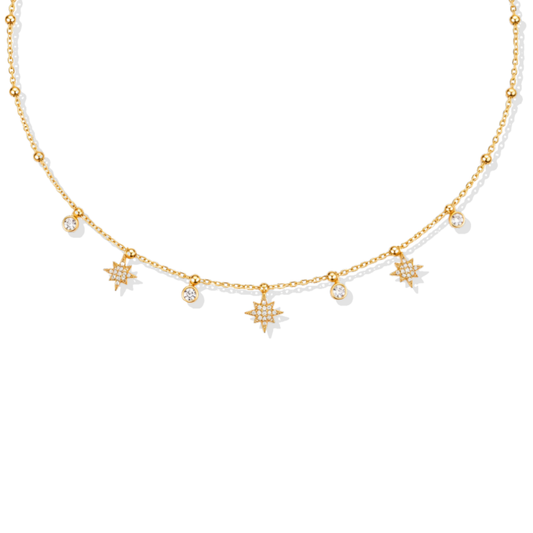Golden Choker Stars Necklace