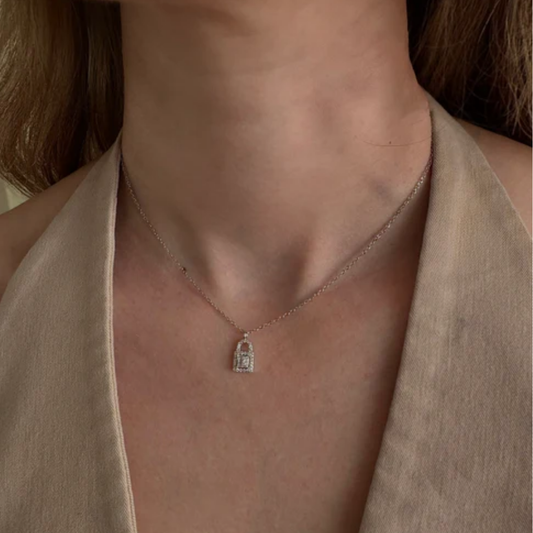 Silver Lock Necklace