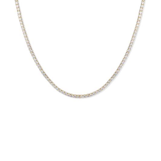 Thin Tennis Golden Necklace