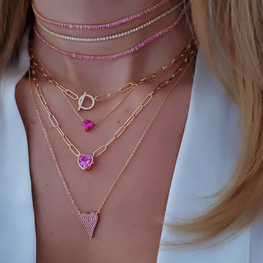 Thin Tennis Golden Necklace