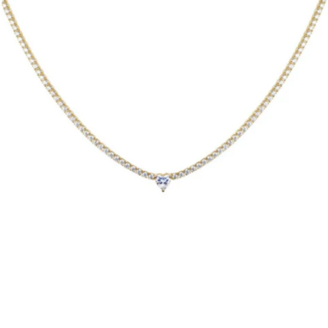 Tennis Heart Necklace