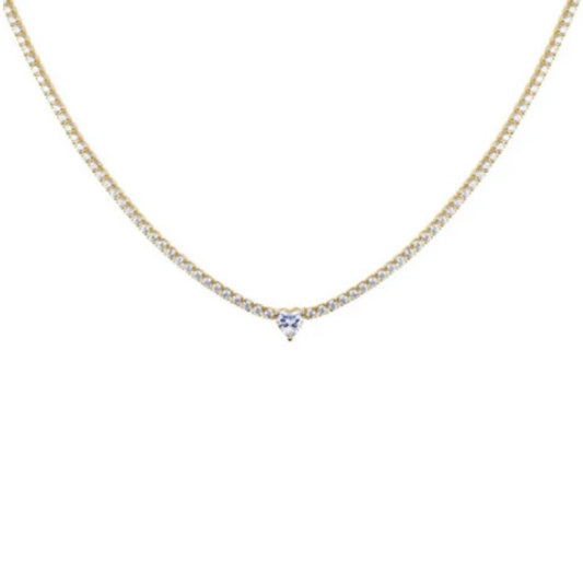 Tennis Heart Necklace