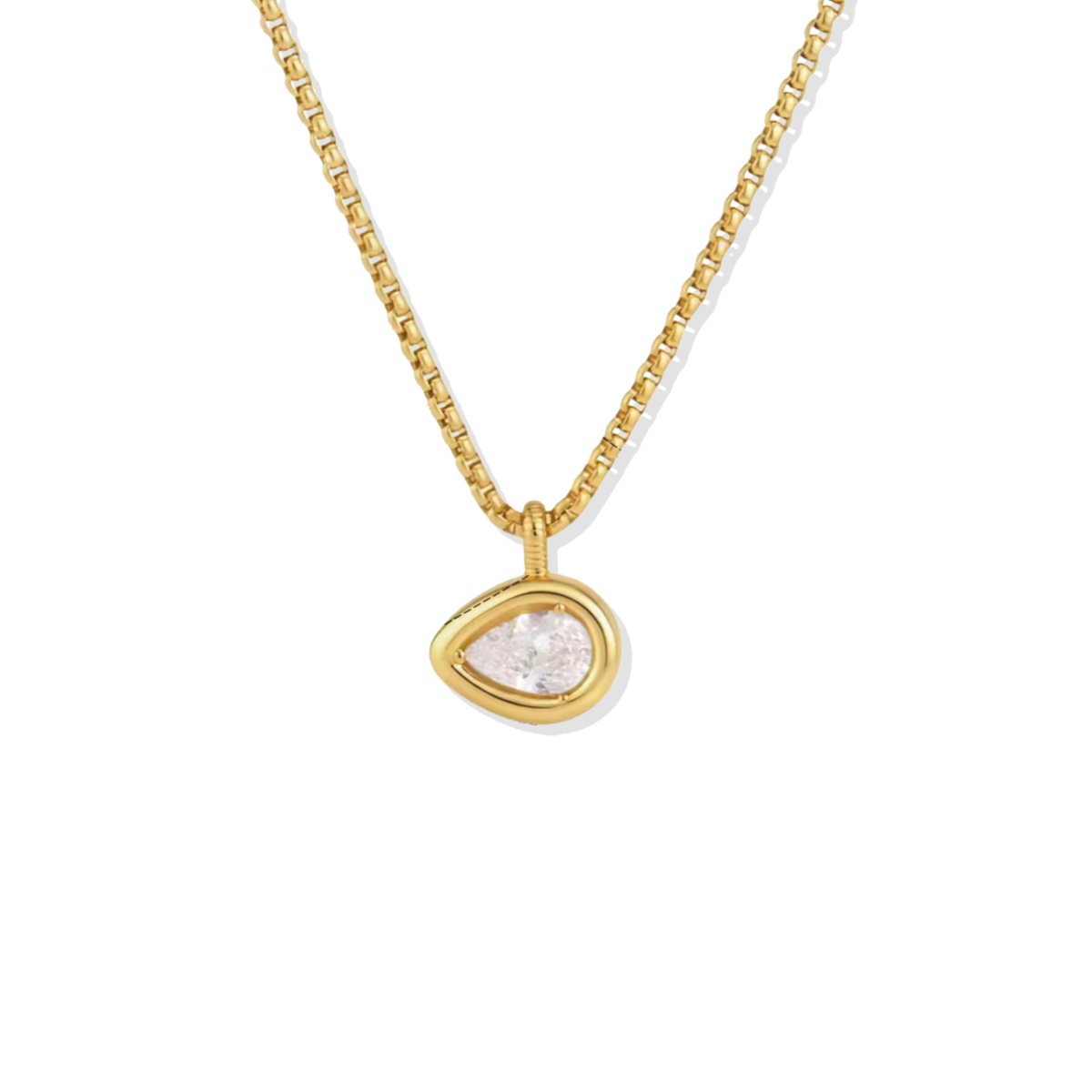 Side Drop Golden Necklace