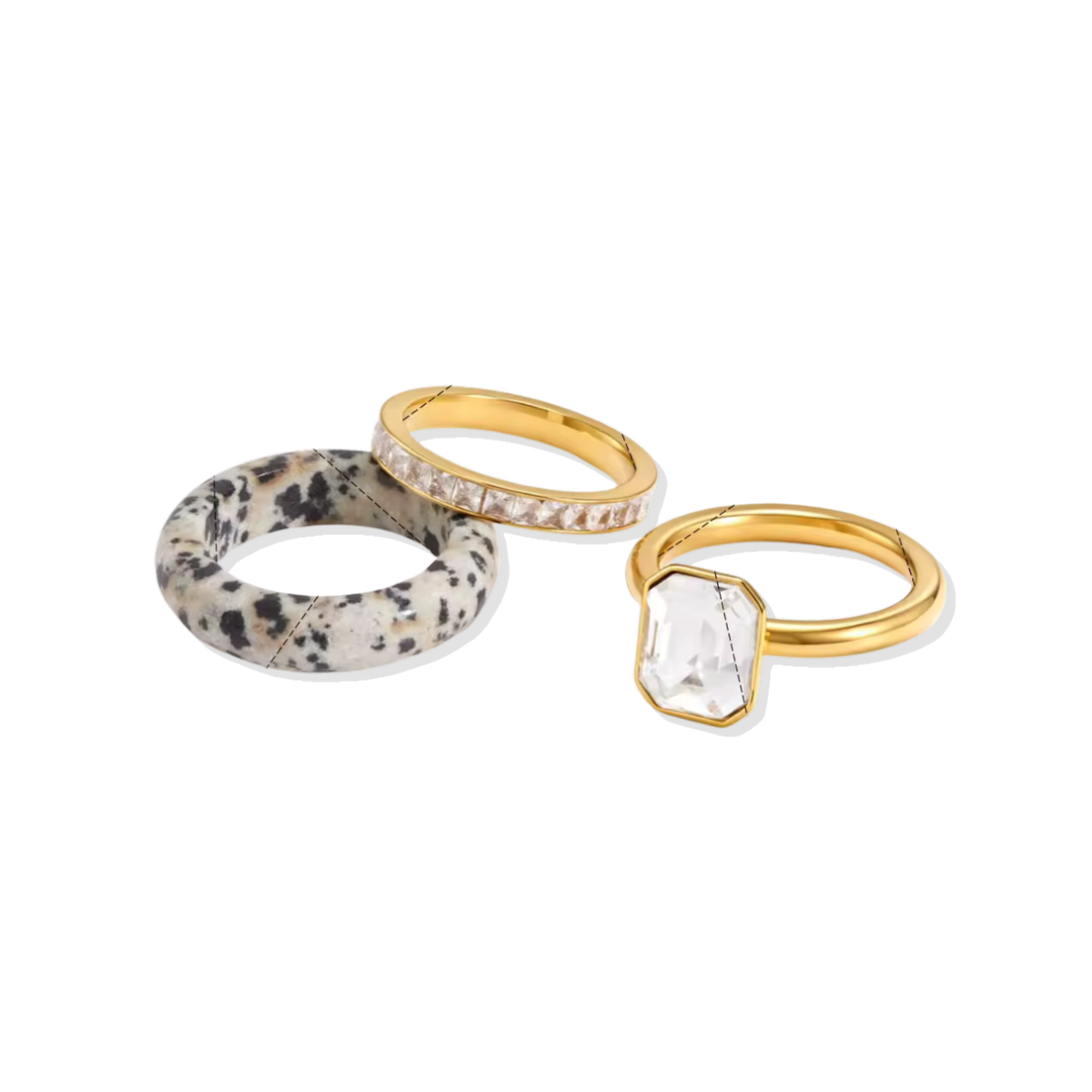 Diana Golden Ring Set