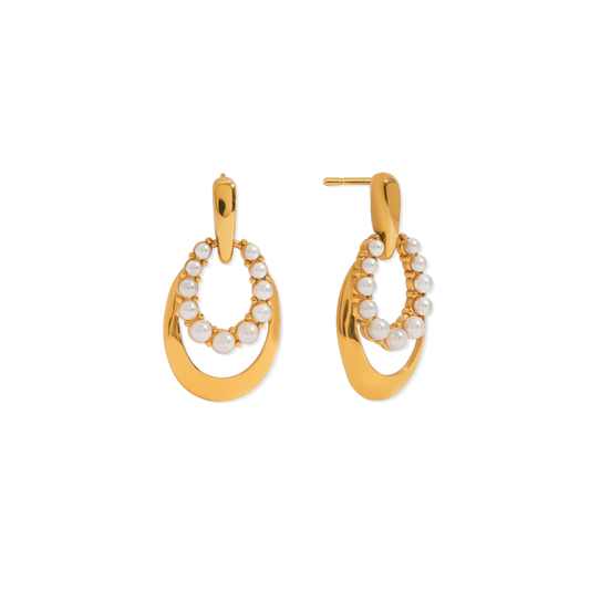 Golden Earrings Maria Pearl