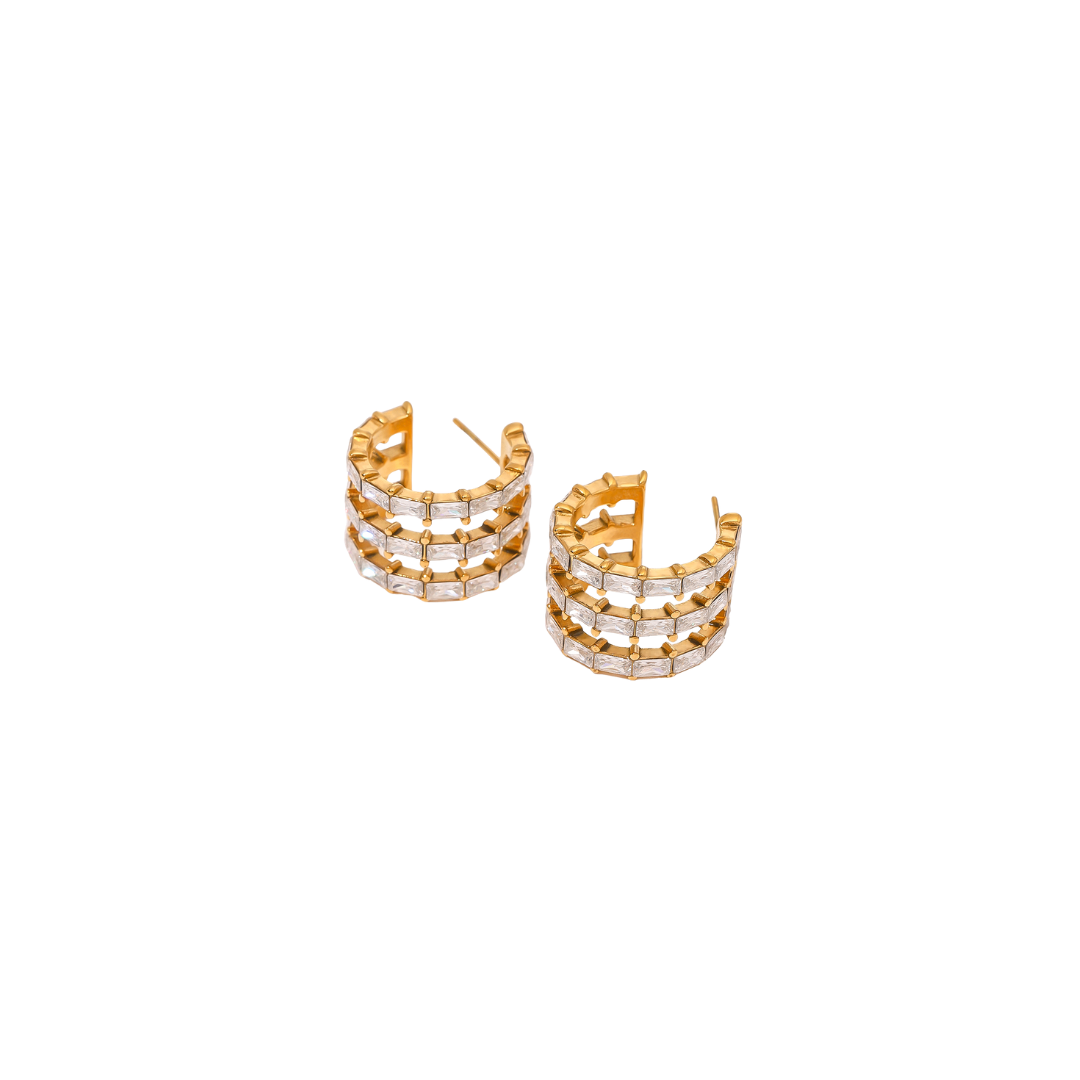 Golden earring crystal