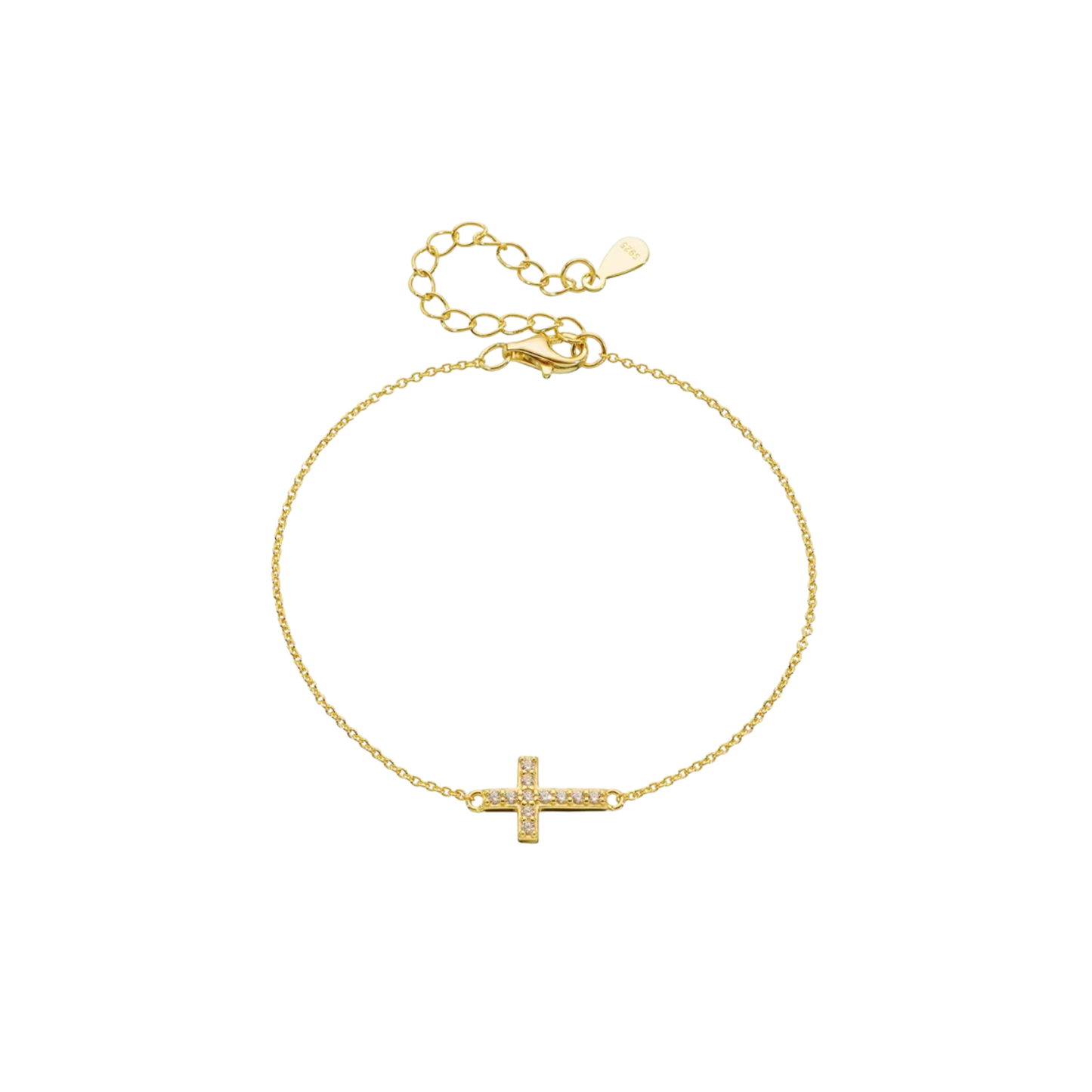 Shiny Cross Golden Bracelet