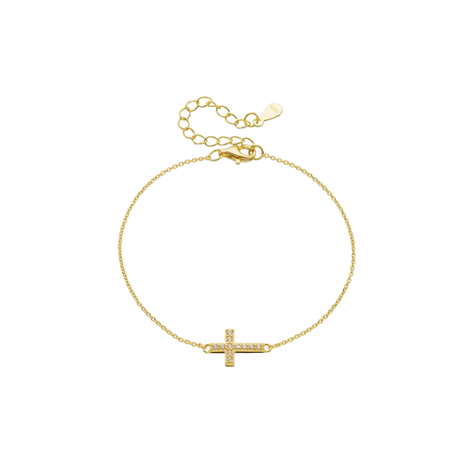 Shiny Cross Golden Bracelet